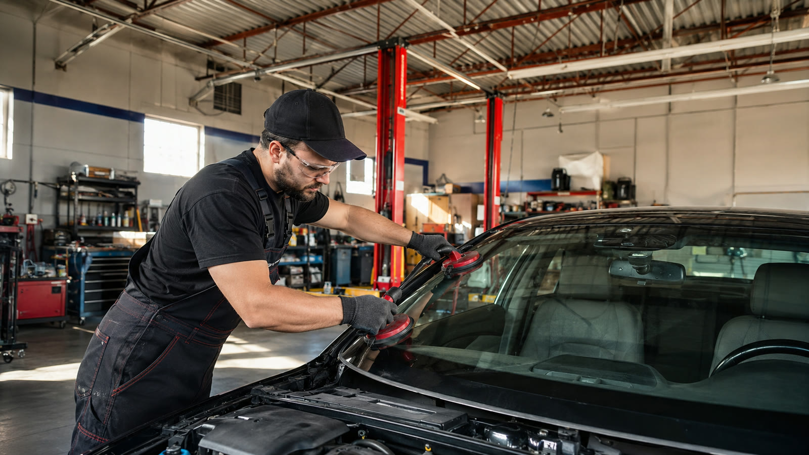 Windshield replacement and glass repair work at JB Auto